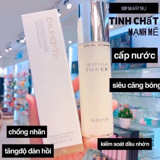 Nước Hoa Hồng Rau Má Làm Dịu, Dưỡng Sáng Da Giúp Da Căng Bóng Dr.Pepti+ Centella Toner 180ml