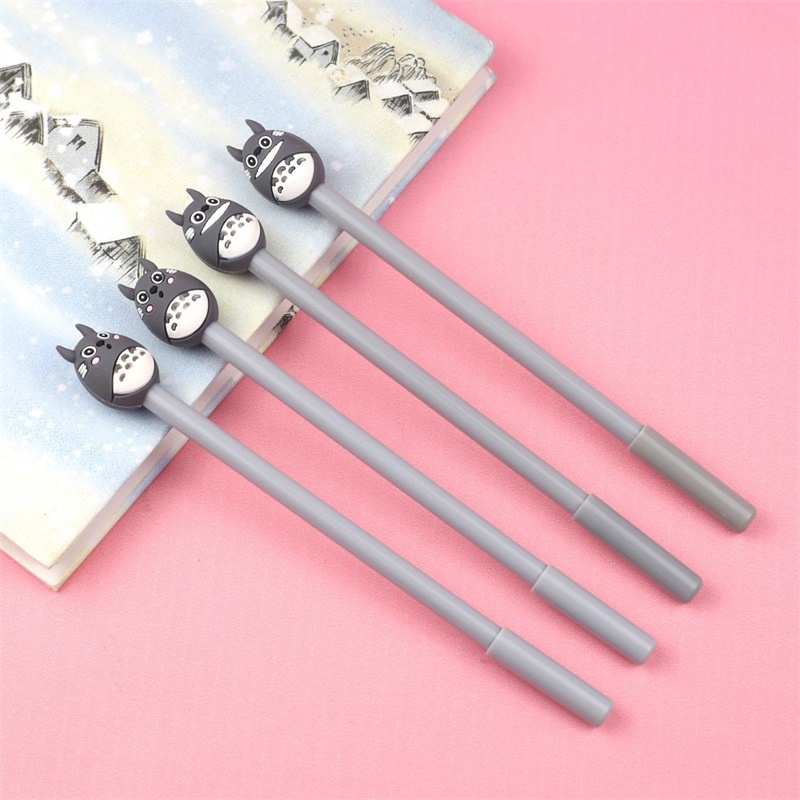 1 Bút Mực Nước Ngòi 0.5mm Màu Đen In Hình Hoạt Hình Sáng Tạo