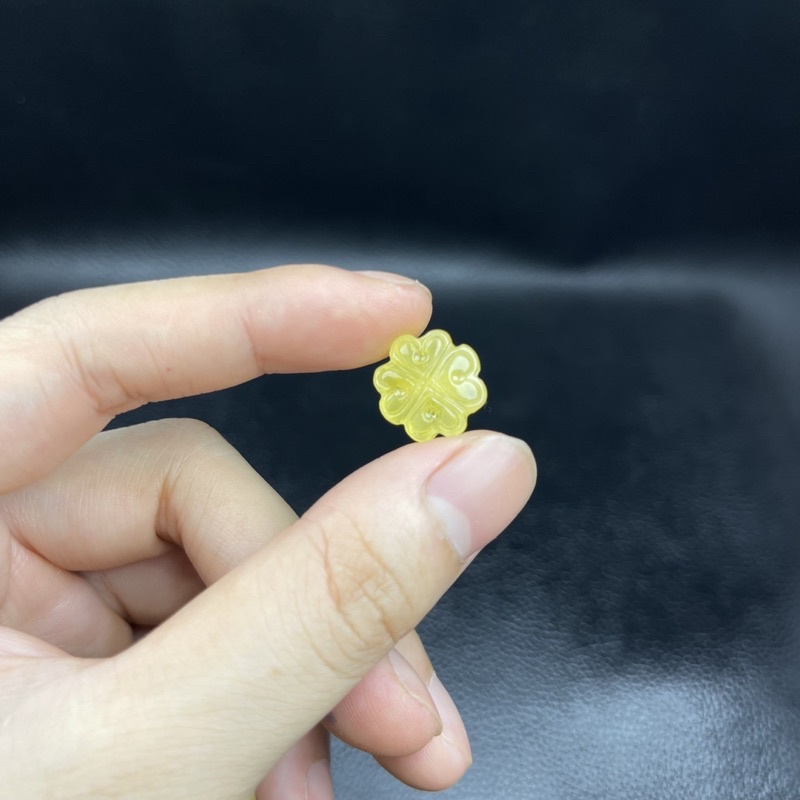 Cỏ 4 lá hổphách - dùng mix vòng tay, tết dây, vòng đá, dây cáp ☯ Hợp Ngũ Mệnh ☯ Hộ Thân, Bình An, Tài Lộc, May Mắn