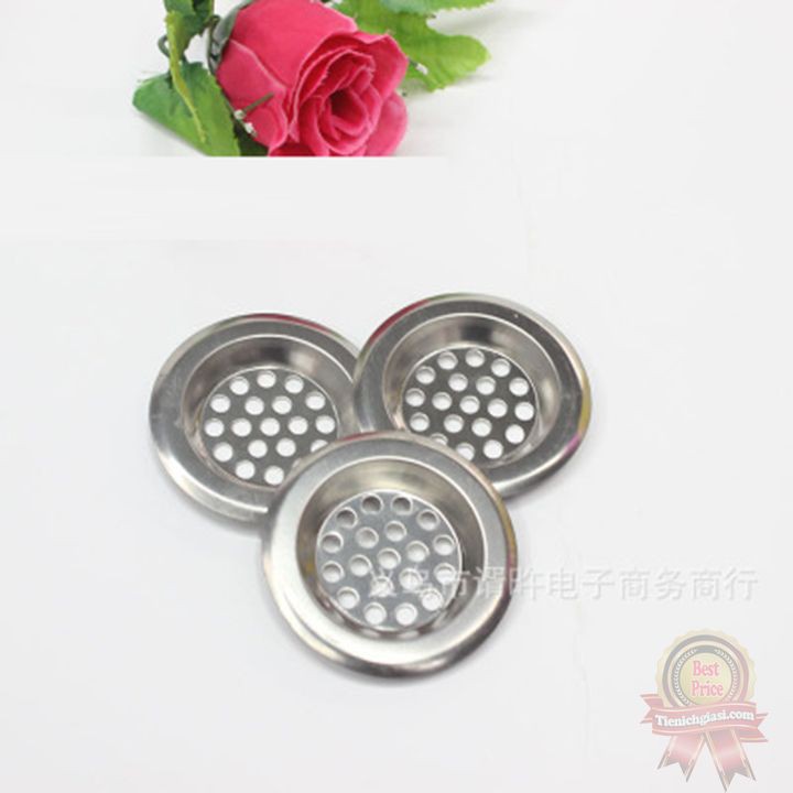 Miếng chặn lọc rác bằng kim loại inox chống tắc cống dạng trũng túi lọc rác bồn rửa bát lỗ cống nhà vệ sinh