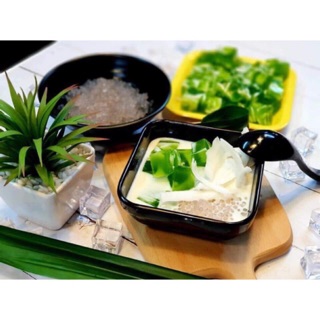 1 bộ bát thìa vuông melamine chuyên dùng sữa chua, chè, hoa quả dầm, các loại thạch cực dầy đẹp