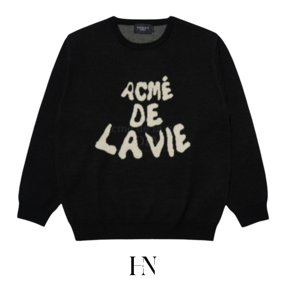 ÁO ADLV FRONT FULL LOGO KNIT BLACK