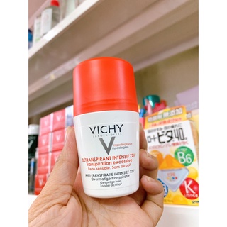 Lăn Khử Mùi Khô Thoáng Vùng Da Dưới Cánh Tay 72h Vichy Détranspirant Intensif 50ml