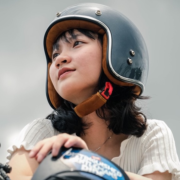 Nón Bảo Hiểm 3/4 - Kraft Eros Cement Grey - Ver2