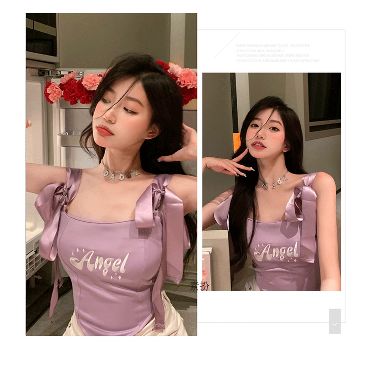 Áo sát nách nữ thêu họa tiết thời trang xinh xắn