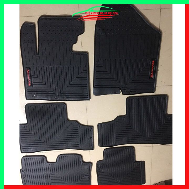 Thảm lót sàn cao su cho xe Santafe 2015-2020 Mẫu Mới hàng chuẩn theo xe chịu lực tốt