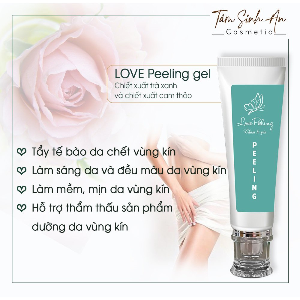 Kem Tẩy Da Chết Vùng Kín  Loại Bỏ Hoàn Toàn Tế Bào Chết Toàn Thân - LOVE PEELING - Tâm Sinh An Cosmetic