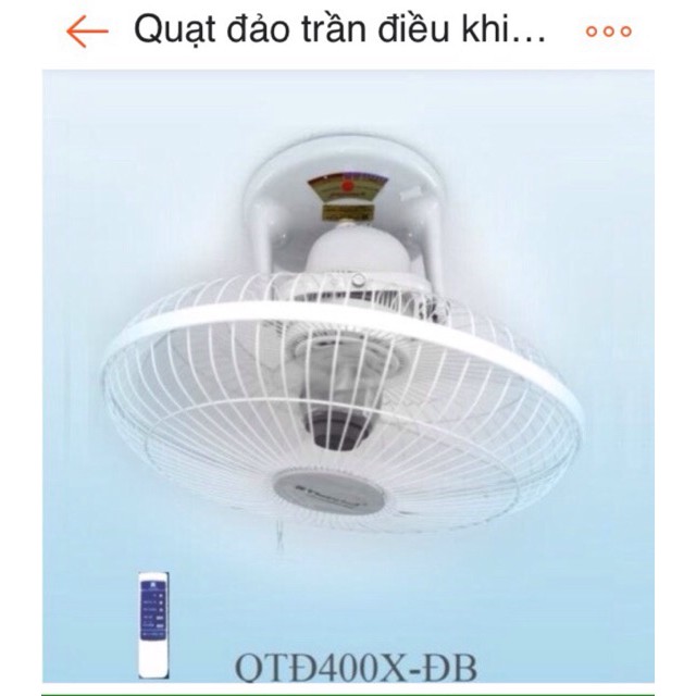 Quạt đảo trần điều khiển từ xa điện cơ Thống Nhất