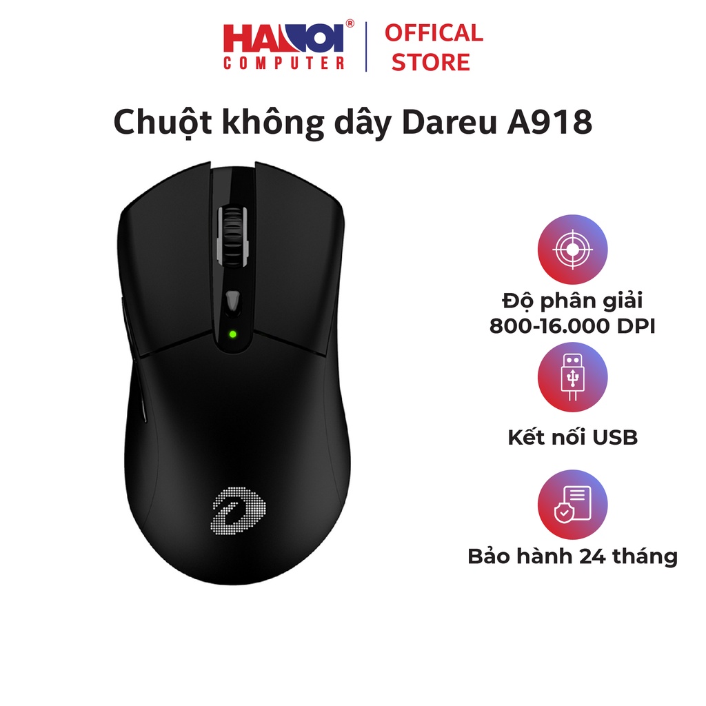 Chuột không dây Dareu A918 Switch bấm độc quyền DareU, độ bền lên tới 30 triệu lần click