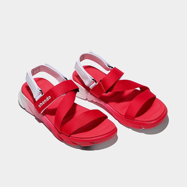 Sandals Shondo F6 sport ombre đế 2 màu đỏ trắng F6S0660