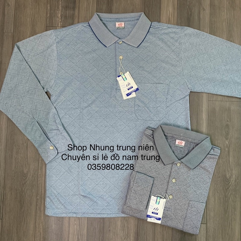 Áo thun dài tay nam trung niên hàng Quảng Châu