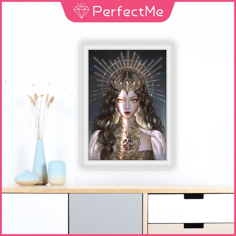 Bộ tranh đính đá 5D tự làm 30x40cm hình bé trai và bé gái cổ điển