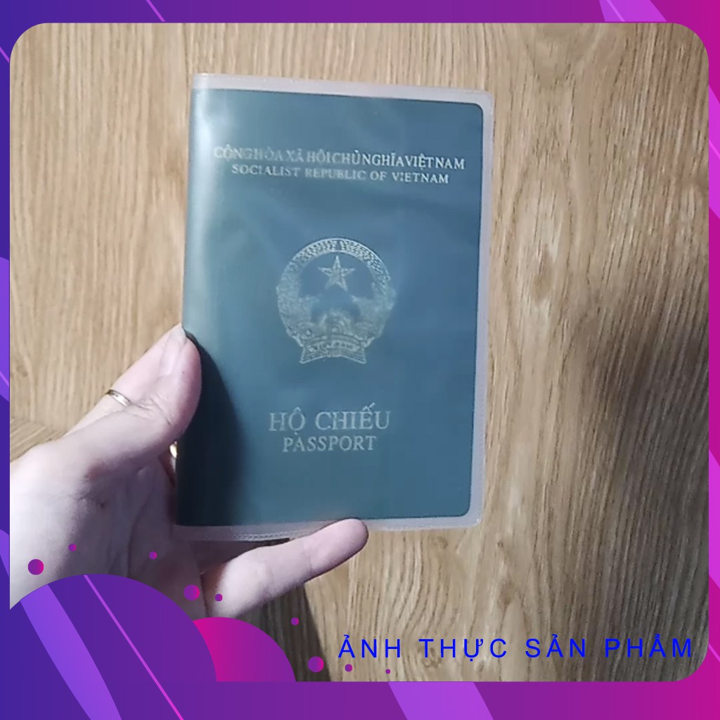Vỏ bọc hộ chiếu trong suốt có ngăn đựng thẻ tiện lợi, miếng bọc passport chống thấm Master Store