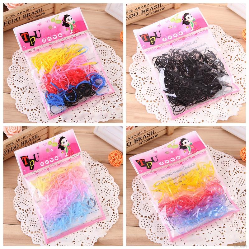 Hộp 220 Dây Chun Buộc Tóc Nhiều Màu