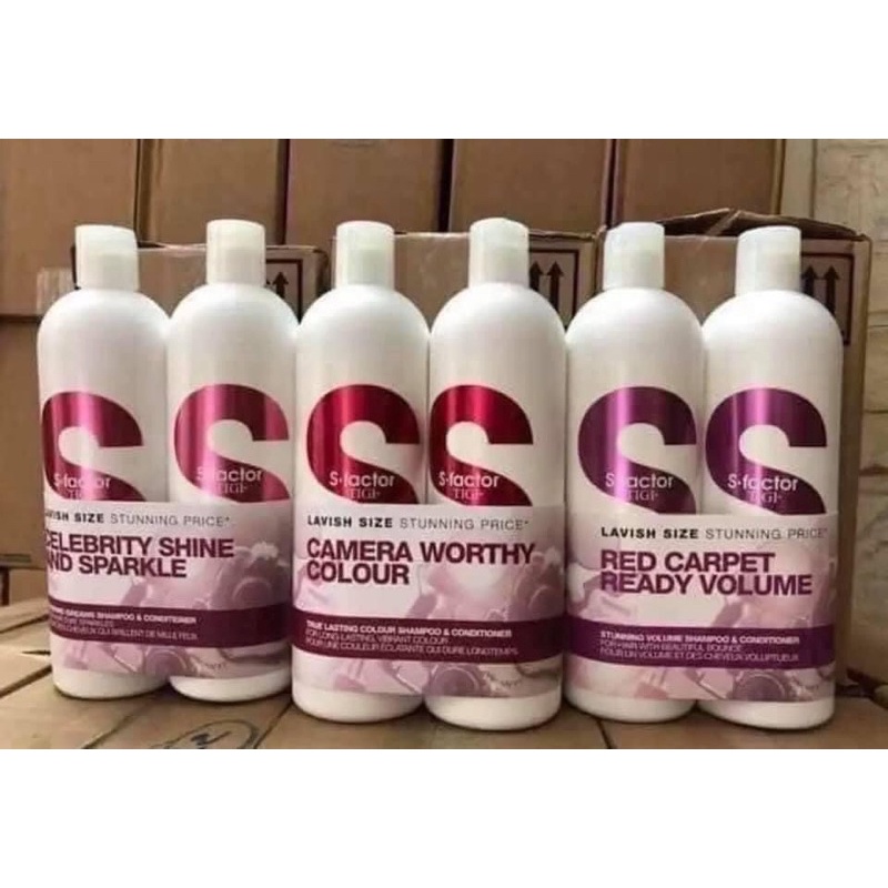 Dầu gội tigi trắng S Factor 750ml cặp gội xả bản nâng cấp bảo vệ phục hồi tái tạo giúp giữ màu bồng bềnh suôn mượt tóc