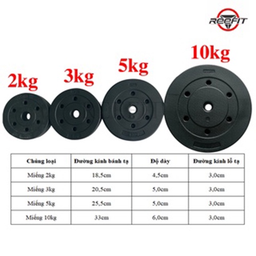 Bộ đòn tạ tay ngắn 35cm và 16kg tạ nhựa (2 miếng 3kg + 2 miếng 5kg) + tặng găng tập tạ