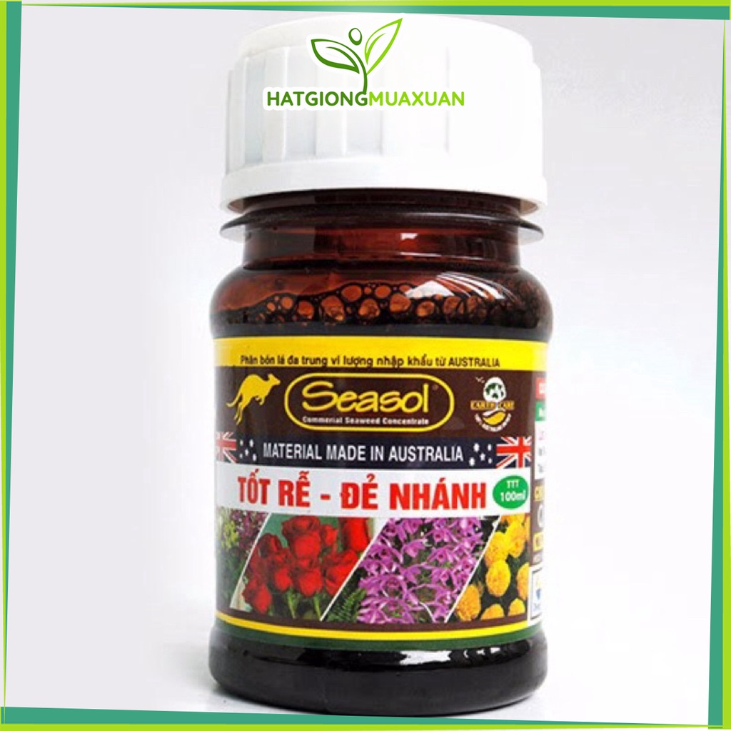 Phân Seasol nhập khẩu tốt rễ, đẻ nhánh khỏe lọ 100ml