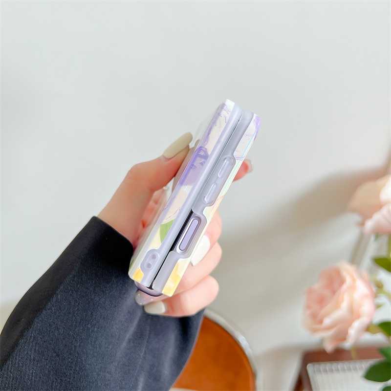 Ốp Điện Thoại Hình Hoa Chống Sốc Cho Samsung Galaxy Z Flip 3 5G Z Flip3 Zlip3