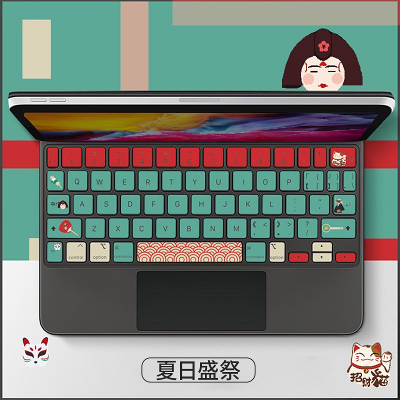 Suitable for magic keyboard film 2022 IPad Pro4 11 inch ipad pro 6 12.9 ipad air 4/5 10.9 protection Sticker silicone cartoon anti-scratch keyboard skin