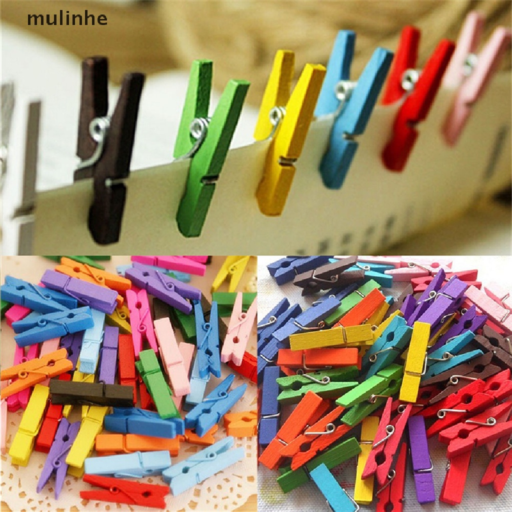 50 Kẹp Gỗ Treo Ảnh Trang Trí