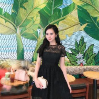 Đầm xòe ren 2 tầng