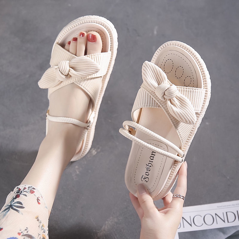 Giày Sandal Đế Dày Phong Cách La Mã Thời Trang Mùa Hè Cho Nữ