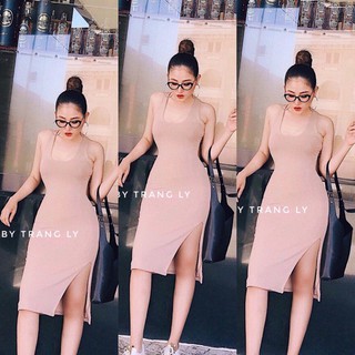 Đầm body 3 lổ hở lưng siêu sexy