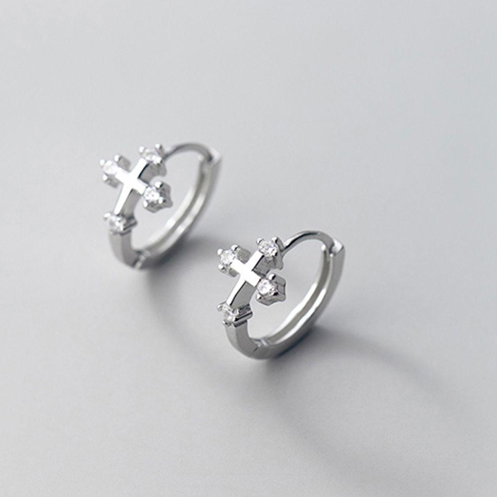 LILYES Bông Tai Mini Hình Thánh Giá Phong Cách Cổ Điển Thời Trang Tinh Tế Cho Nữ