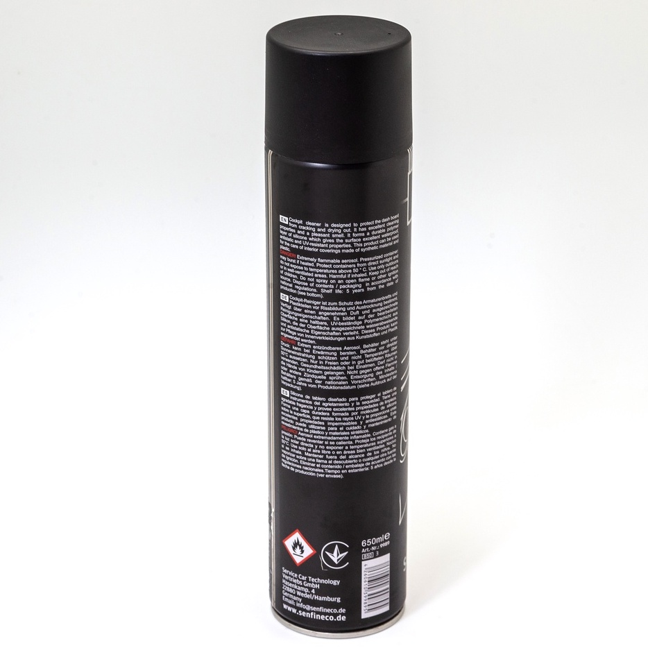 Chai vệ sinh và bảo dưỡng làm đen taplo Senfineco 9989 Cockpit Cleaner dung tích 650ml