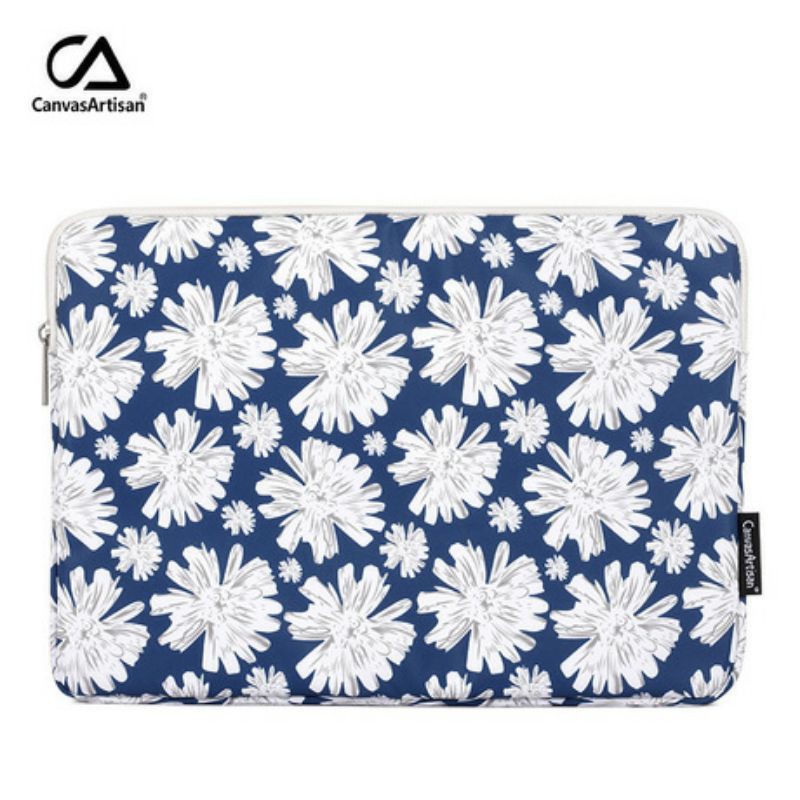 Túi chống sốc Laptop, Macbook Canvas Artisan Chính Hãng Hình Daisy chống sốc 6 chiều