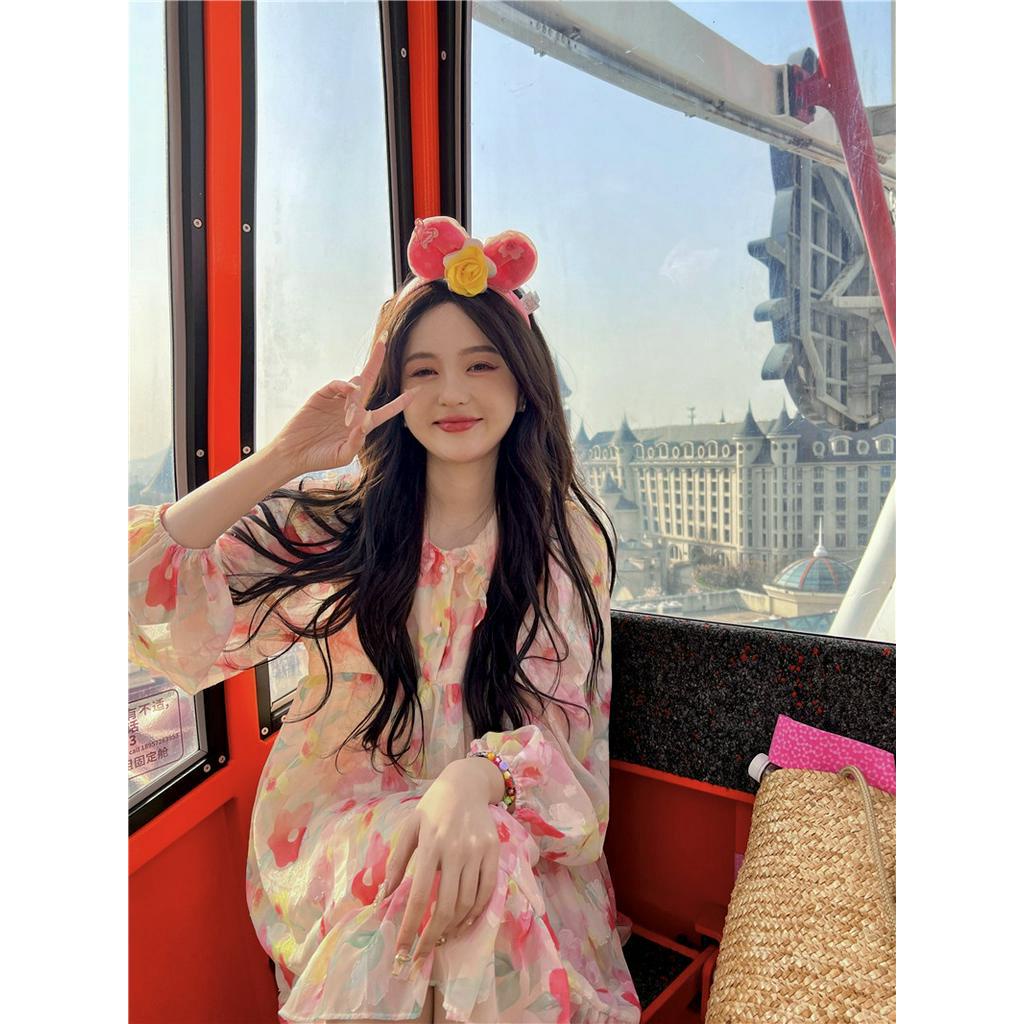Đầm Hoa Cổ Búp Bê Thời Trang Hàn Quốc Xinh Xắn 52650