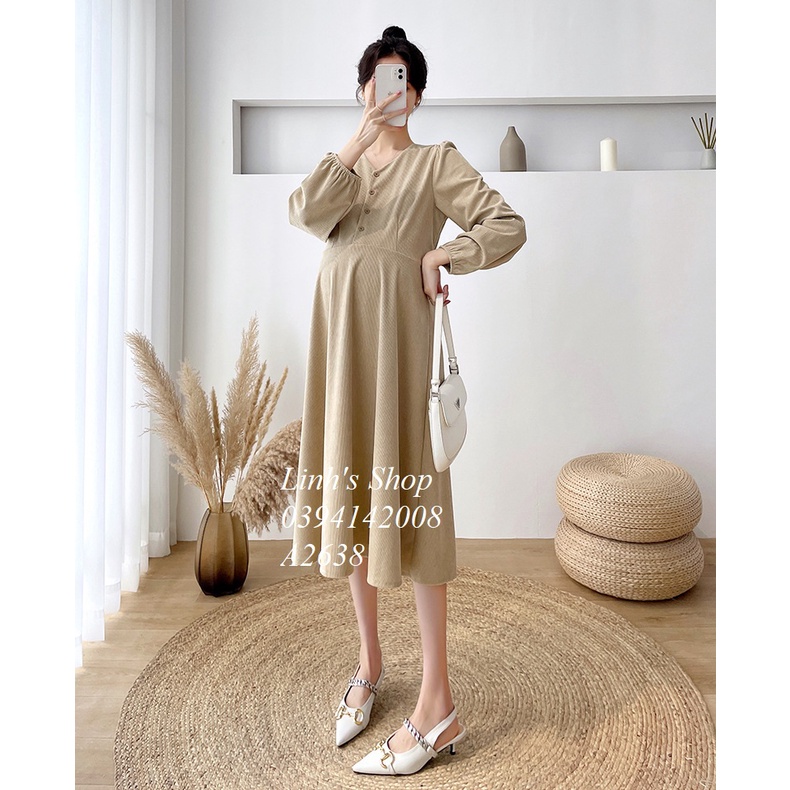 Váy Dạ Tăm Mùa Đông Công Sở Lịch Sự A2638