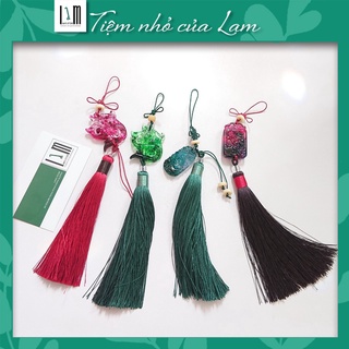 Ngọc bội resin cổ phong trang trí quạt, móc khóa cosplay cổ trang nhiều mẫu