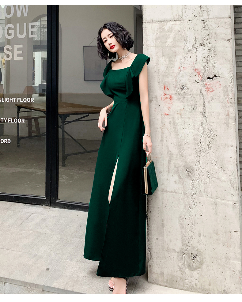 Đầm Dự Tiệc Trễ Vai Màu Đen / Đỏ / Xanh Lá Size S-L