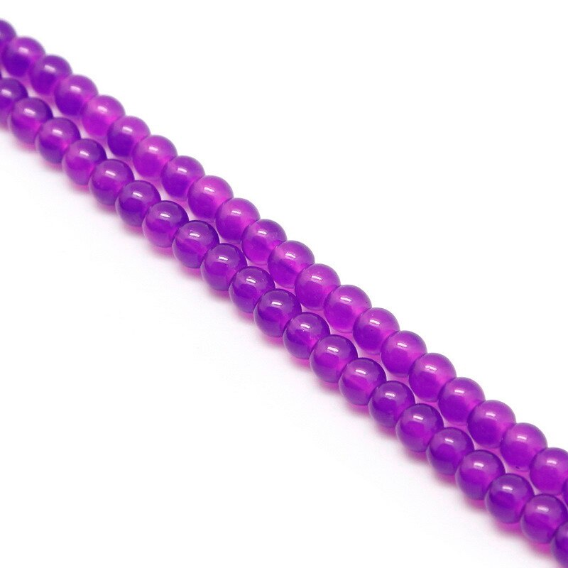 Chuỗi Hạt Thủy Tinh Tròn Nhiều Màu Sắc 4 / 6 / 8mm Dùng Làm Trang Sức Thủ Công