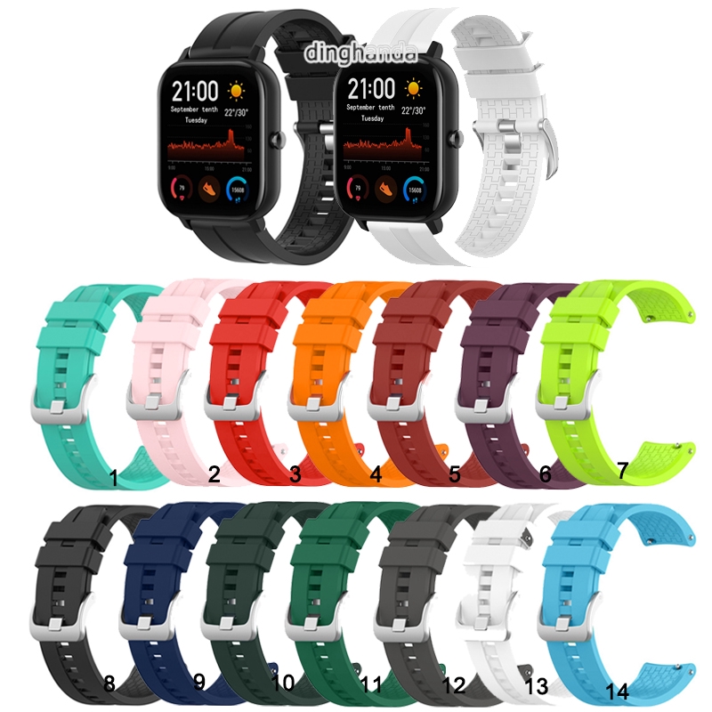 Dây đeo silicon 20mm thay thế cho đồng hồ thông minh Huami Amazfit GTS 2e GTS2 mini GTS3