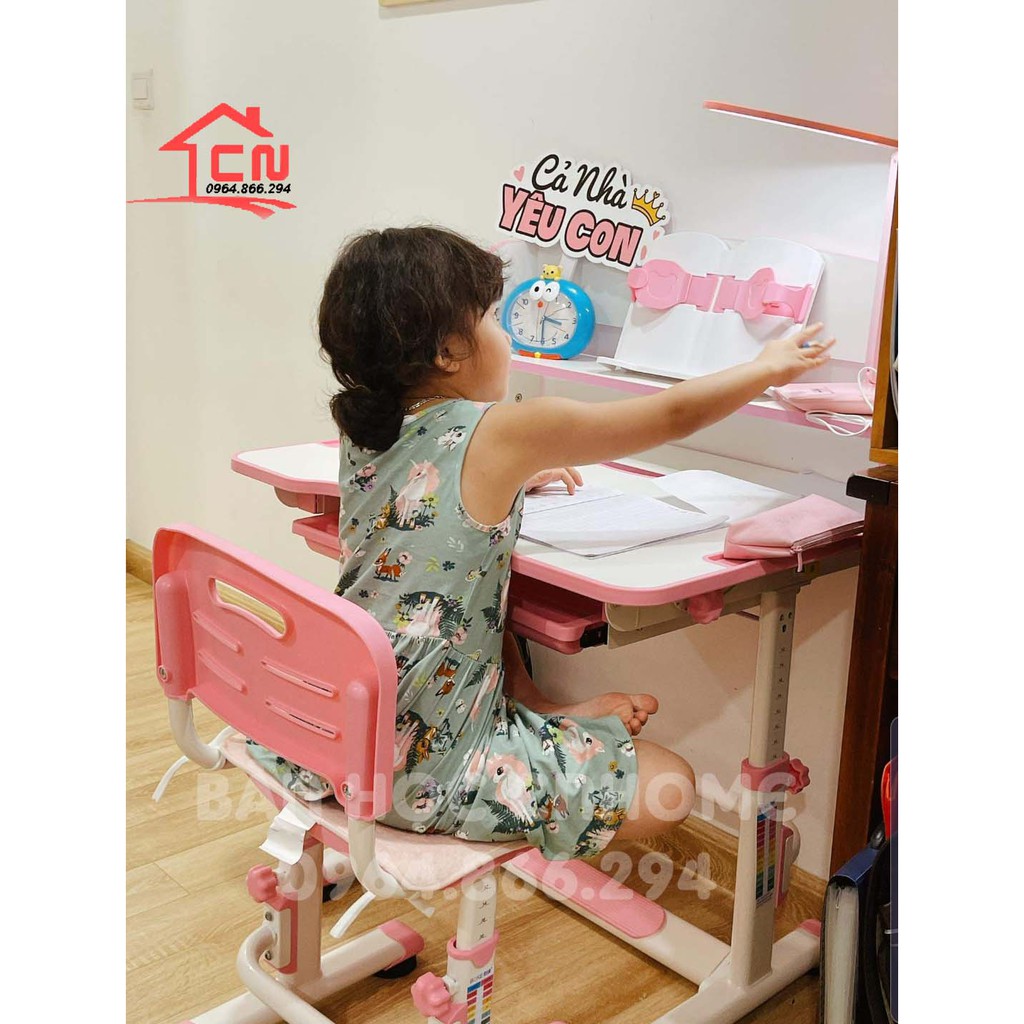 Bộ bàn ghế cho bé chống gù chống cận thông minh CnHome R8 🎁𝑭𝑹𝑬𝑬𝑺𝑯𝑰𝑷🎁TẶNG ĐÈN HỌC, ĐỆM NGỒI, CHỐNG CẰM VÀ KẸP GIỮ SÁCH | BigBuy360 - bigbuy360.vn
