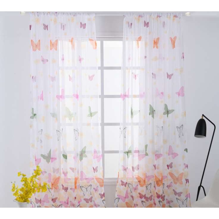 [Freeship 99k TQ] Màn Cửa Hình Bướm (100cm*270cm). Màu sắc sặc sỡ cho căn phòng thêm sinh động