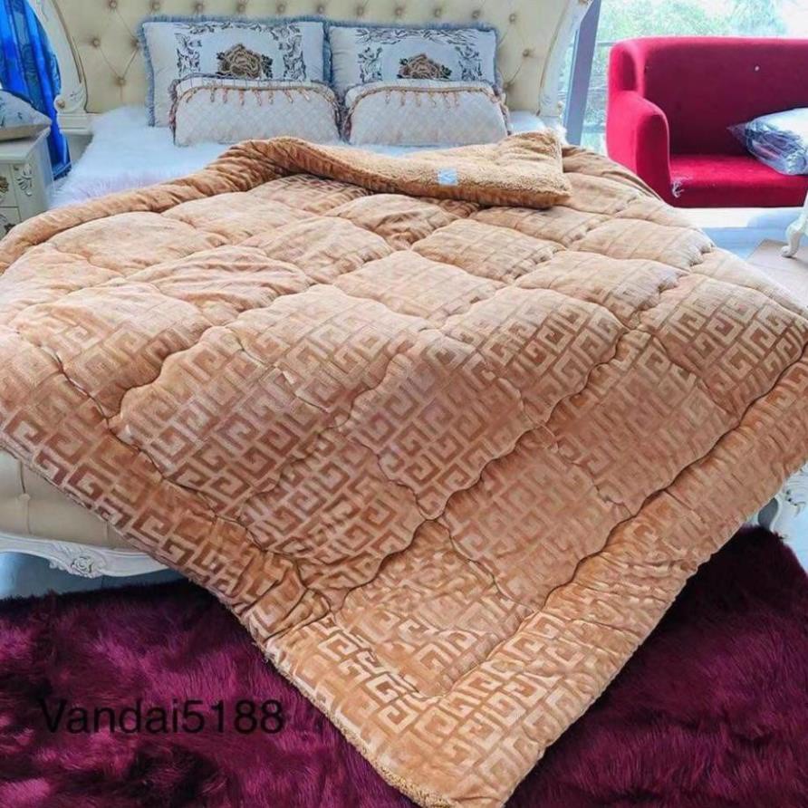 Chăn Lông Cừu Họa Tiết Chữ Vạn Cao Cấp, Chăn Đông Lông Cừu Kích Thước