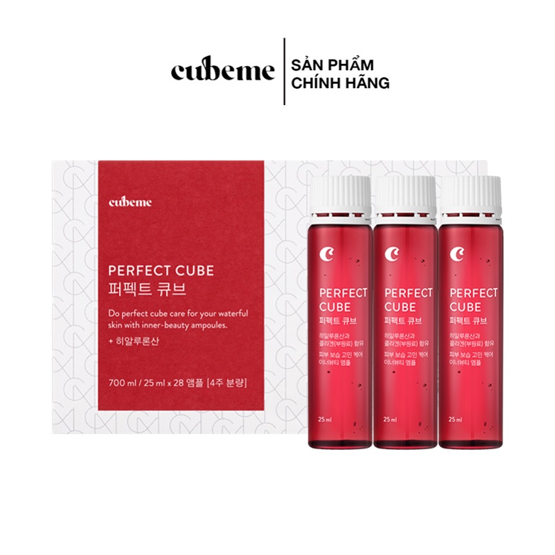 [CUBEME | Perfect Cube] Collagen Tươi Thức Uống Cấp Nước Làm Đẹp (28 ống x 25ml)