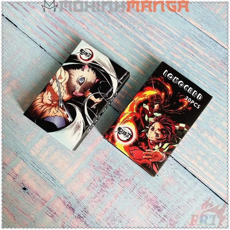 Lomo card hộp 30 thẻ truyện Kimetsu No Yaiba poster card Thanh gươm diệt quỷ Tanjiro Nezuko Zenitsu Tanjirou Inosuke