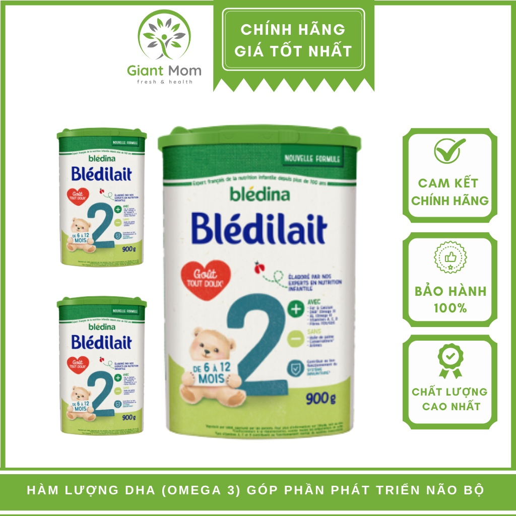 Sữa Bledilait Pháp 900g Giant Mom - Sữa Bledilait Cho Bé Số 1 2 3 Hàng Chính Hãng