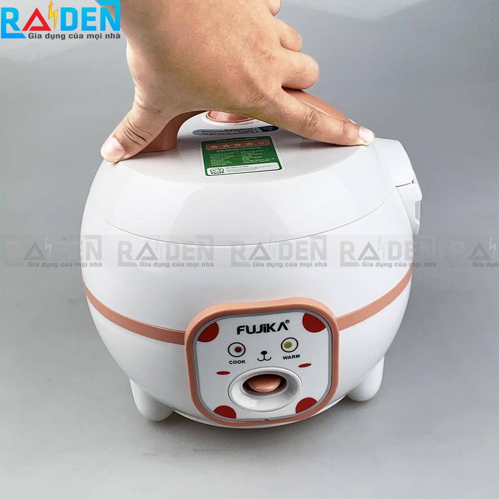 Nồi cơm mini Fujika Fj-NC0608 dung tích 0.8L thích hợp cho 2 người ăn, sinh viên, gia đình nhỏ