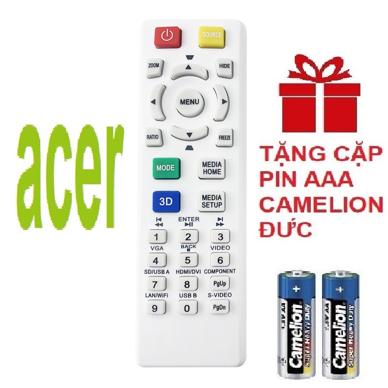 Remote điều khiển máy chiếu ACER mẫu 4 projector ( Hàng xịn - Tặng pin )