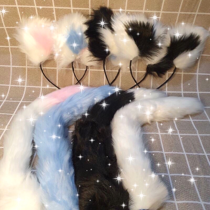 Đuôi Hồ ly lông xù cosplay sexy quyến rũ gợi cảm tặng kèm bờm tai hồ ly cực xinh