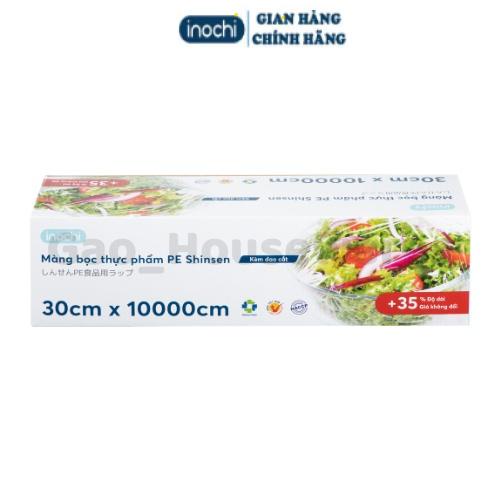 Màng bọc thực phẩm PE Inochi 30 x 35 100 200 400 mét, bọc thức ăn, bọc thực phẩm, thêm 20-35% độ dài, giá không đổi