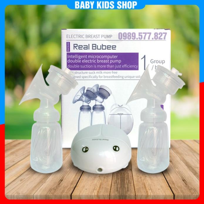 Máy hút sữa điện đôi Real bubee tặng kèm máy hâm sữa cao cấp