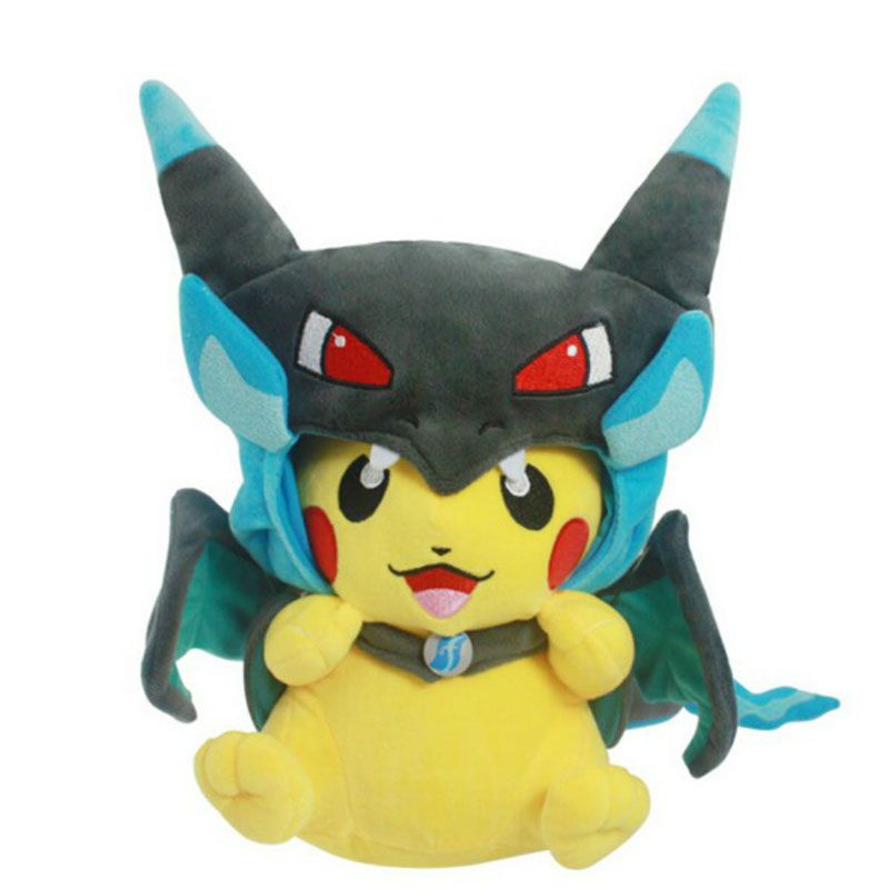Mới pokemon pikachu với mũ charizard đồ chơi sang trọng món quà thú nhồi bông 22cm