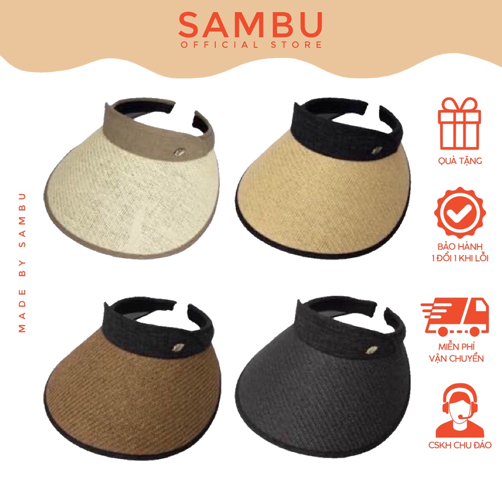 Nón cói chống nắng tia UV nửa đầu Sambu, mũ Perro Hàn Quốc siêu hot