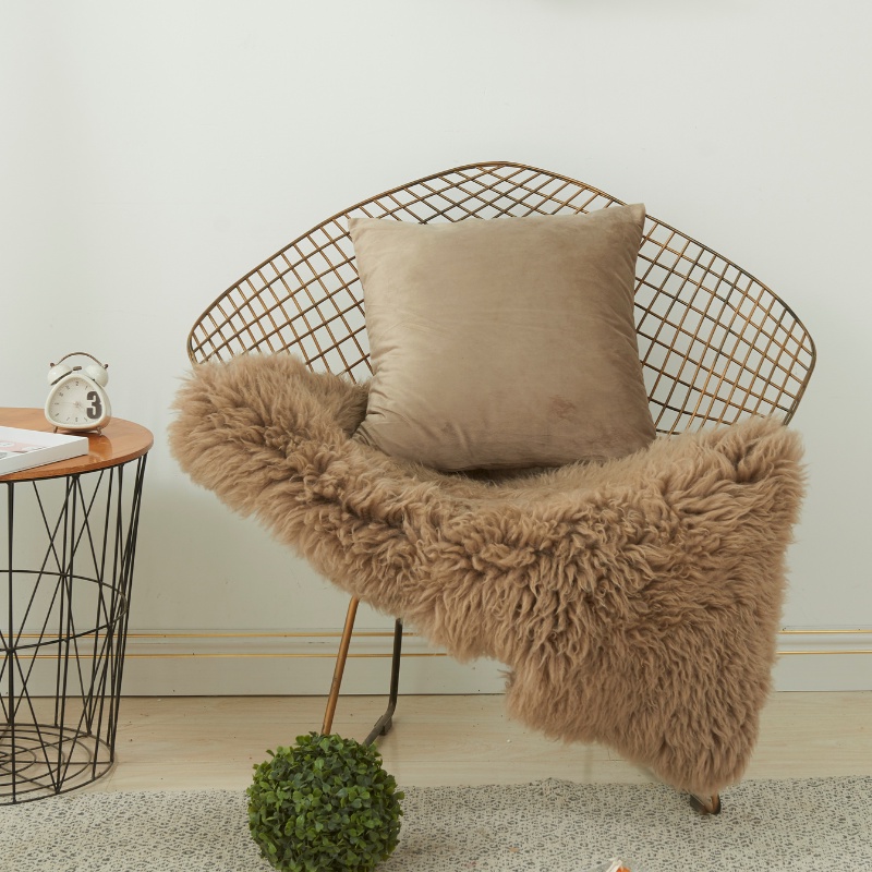 Gối tựa lưng sofa, Vỏ gối nhung trang trí vuông 45x45, hiện đại sang chảnh châu Âu.